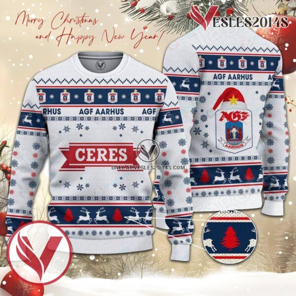 AGF Fodbold Sport Ugly Christmas Sweater, Unique Gifts For Fans - Vesles2014aS 1