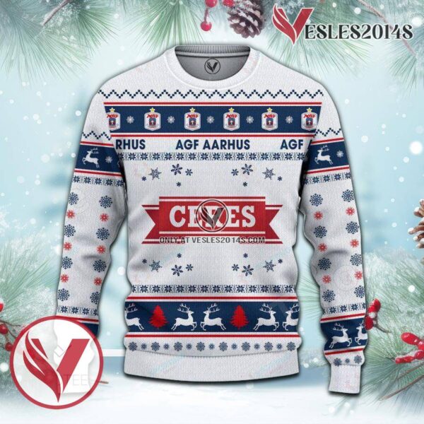AGF Fodbold Sport Ugly Christmas Sweater, Unique Gifts For Fans - Vesles2014aS 2
