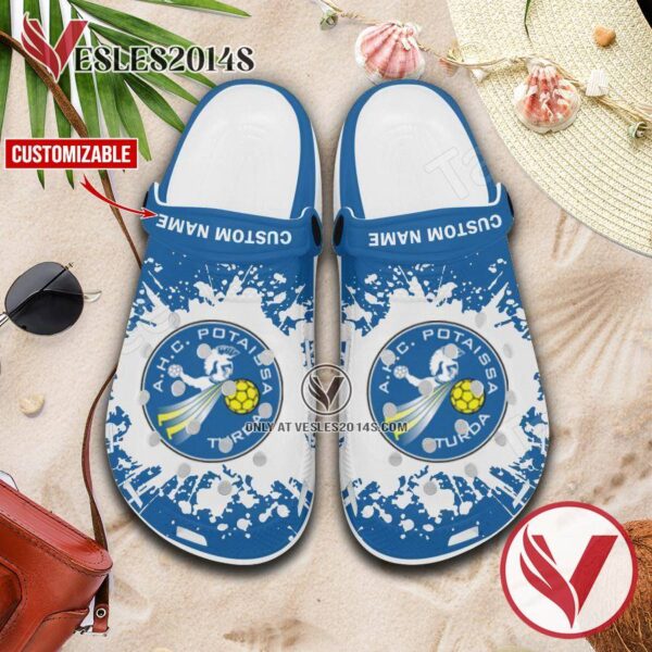 AHC Potaissa Turda Handball Logo Custom Crocs, Unique Footwear For Fans 1