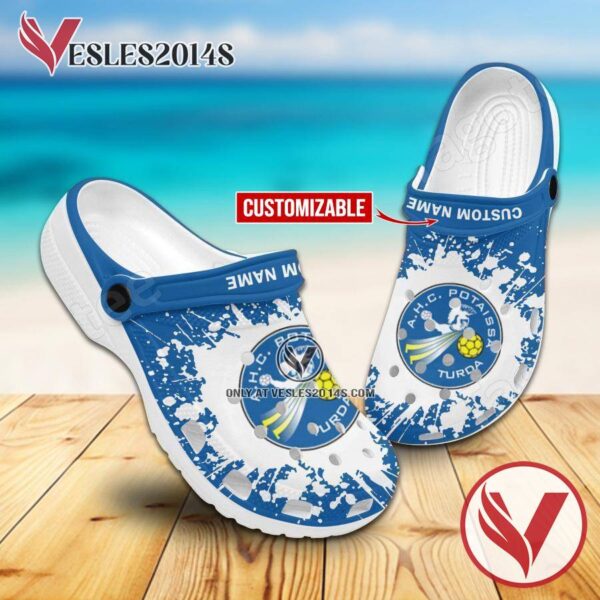 AHC Potaissa Turda Handball Logo Custom Crocs, Unique Footwear For Fans