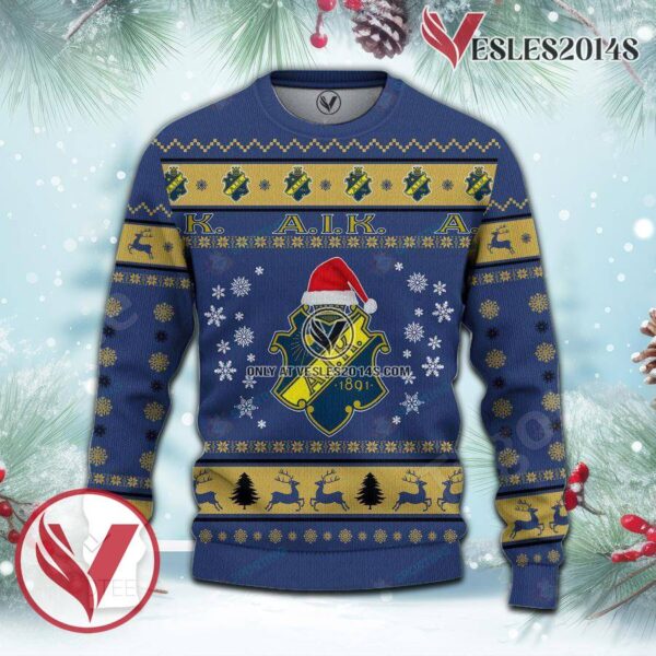 AIK Fotboll Sport Ugly Christmas Sweater, Unique Gifts For Fans - Vesles2014aS 2
