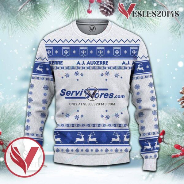 AJ Auxerre Sport Ugly Christmas Sweater, Unique Gifts For Fans - Vesles2014aS 2