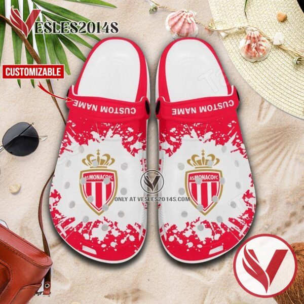 AS Monaco Custom Crocs Clogs, Unique Footwear For Fans 1