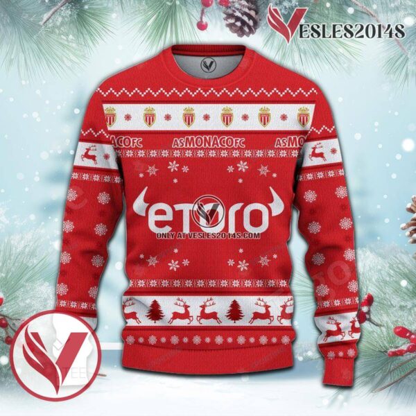 AS Monaco Sport Ugly Christmas Sweater, Unique Gifts For Fans - Vesles2014aS 2