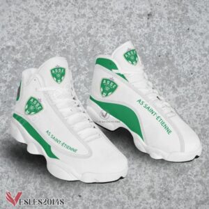 AS Saint-Étienne Logo Air Jordan 13 Shoes, Best Sneaker Gifts For Fans - Vesles2014s