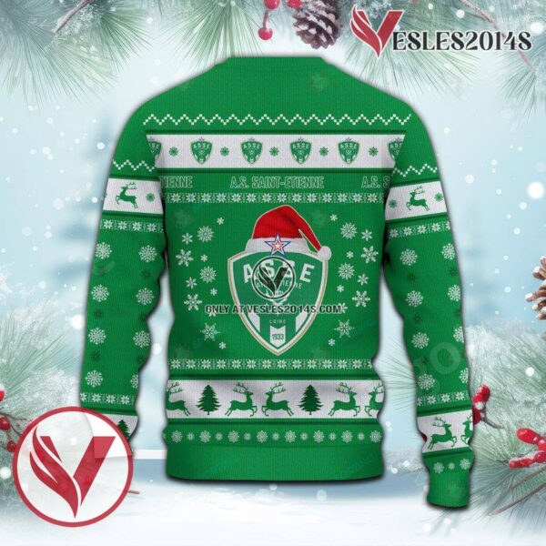 AS SaintEtienne Sport Ugly Christmas Sweater, Unique Gifts For Fans - Vesles2014aS 3