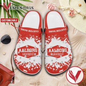 Aalborg Håndbold Handball Club Crocs Clogs, Unique Footwear For Fans 1