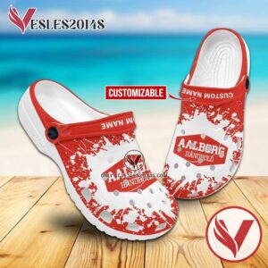 Aalborg Håndbold Handball Club Crocs Clogs, Unique Footwear For Fans