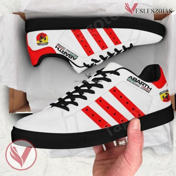 Abarth Logo Print Stan Smith Shoes, Unique Sneaker For Fans - Vesles2014s 1