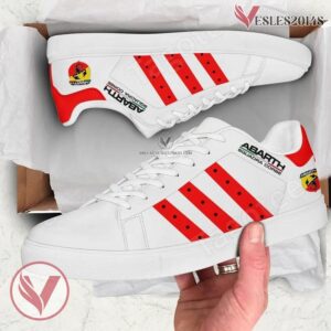 Abarth Logo Print Stan Smith Shoes, Unique Sneaker For Fans - Vesles2014s