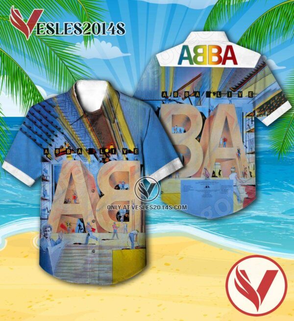 Abba Live Album Cover Hawaiian Shirt, Unique Gifts For Music Lovers - Vesles2014S