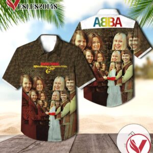 Abba Ring Ring Album Cover Hawaiian Shirt, Best Gift For Music Lovers Vesles2014S