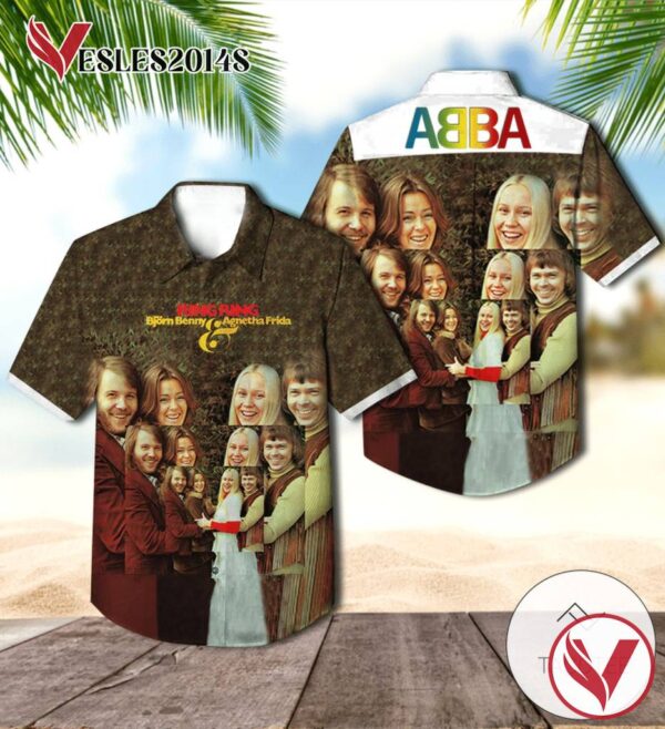 Abba Ring Ring Album Cover Hawaiian Shirt, Best Gift For Music Lovers Vesles2014S