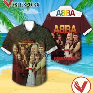 Abba Ring Ring Album Cover Style 2 Hawaiian Shirt, Unique Gifts For Music Lovers - Vesles2014S