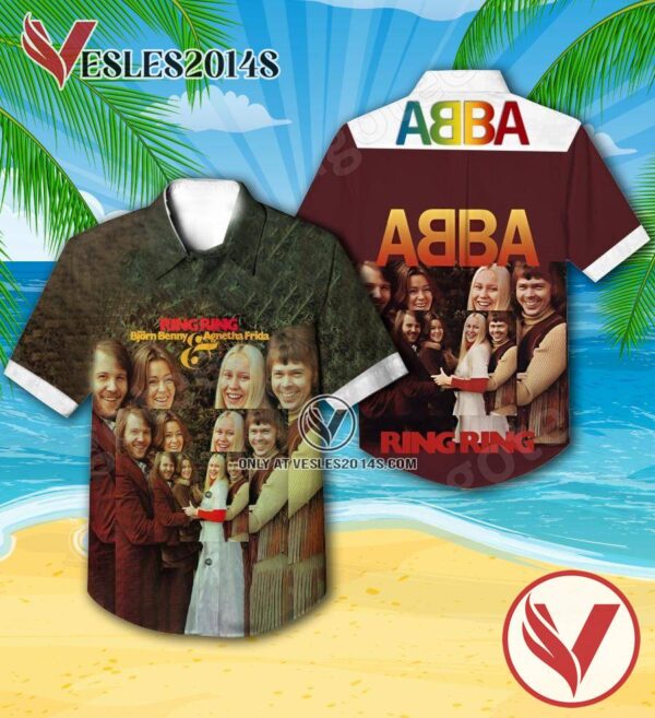 Abba Ring Ring Album Cover Style 2 Hawaiian Shirt, Unique Gifts For Music Lovers - Vesles2014S