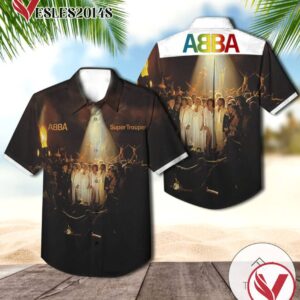 Abba Super Trouper Album Cover Hawaiian Shirt, Best Gift For Music Lovers Vesles2014S