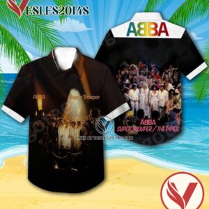Abba Super Trouper Album Cover Style 2 Hawaiian Shirt, Unique Gifts For Music Lovers - Vesles2014S