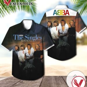 Abba The Singles The First Ten Years Compilation Album Cover Hawaiian Shirt, Best Gift For Music Lovers Vesles2014S