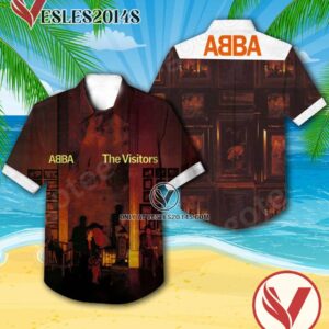 Abba The Visitors Album Cover Style 2 Hawaiian Shirt, Unique Gifts For Music Lovers - Vesles2014S