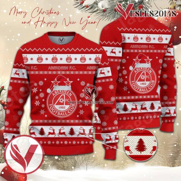Aberdeen F.C. Sport Ugly Christmas Sweater, Unique Gifts For Fans - Vesles2014aS 1