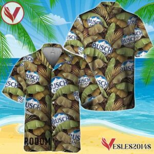 Abstract Banana Leaves Busch Light Hawaiian Shirt, Best Summer Gifts For Fans - Vesles2014S