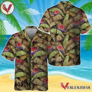 Abstract Banana Leaves Crown Royal Hawaiian Shirt, Best Summer Gifts For Fans - Vesles2014S