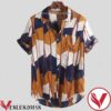 Abstract Contrast Color Block Chest Pocket Hawaiian Shirt, Unique Gifts For Friends - Vesles2014S 1