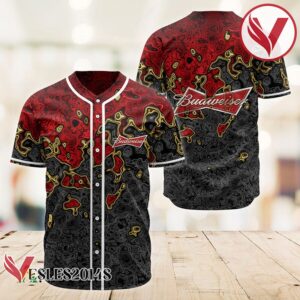 Abstract Holographic Colorful Budweiser Baseball Jersey, Perfect Gifts For Fans - Vesles2014S