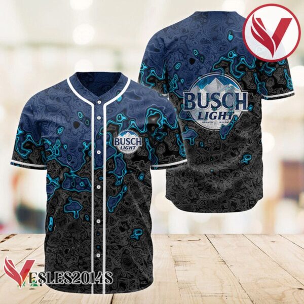 Abstract Holographic Colorful Busch Light Baseball Jersey, Perfect Gifts For Fans - Vesles2014S