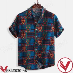 Abstract Tribal Ethnic Pattern Hawaiian Shirt, Unique Gifts For Friends - Vesles2014S 1