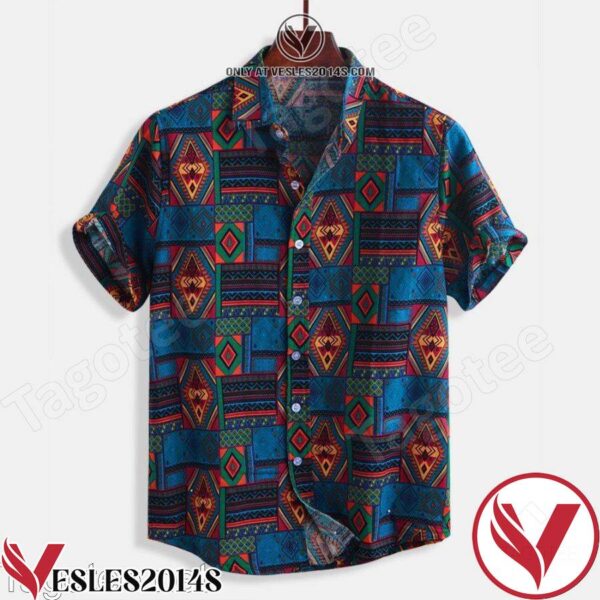 Abstract Tribal Ethnic Pattern Hawaiian Shirt, Unique Gifts For Friends - Vesles2014S 1