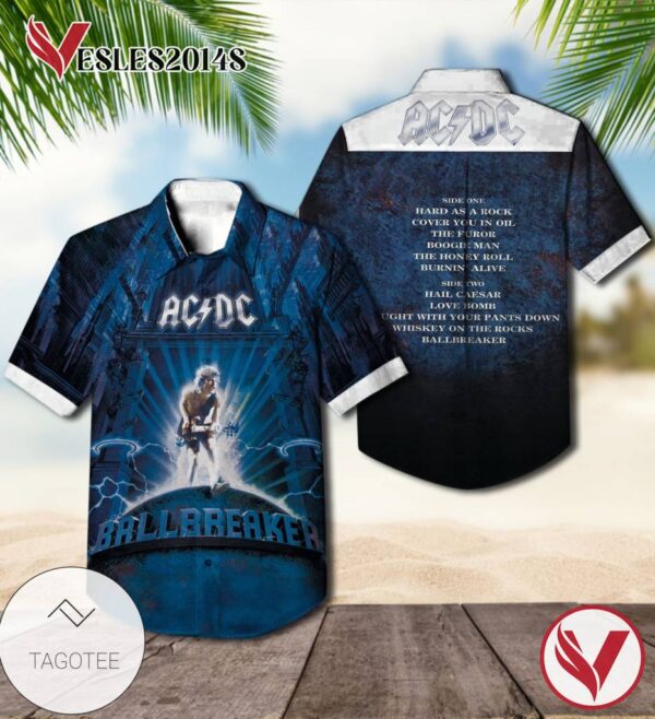 Ac Dc Ballbreaker Album Cover Hawaiian Shirt, Best Gift For Music Lovers Vesles2014S