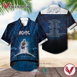 Ac Dc Ballbreaker Album Hawaiian Casual Shirt, Best Gift For Music Lovers Vesles2014S