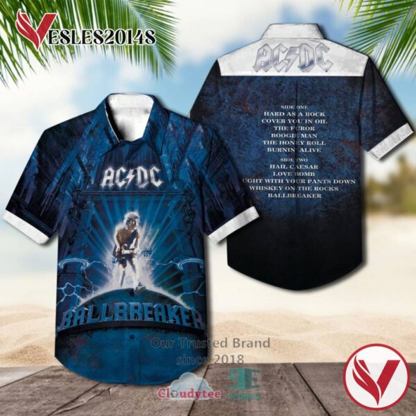 Ac Dc Ballbreaker Album Hawaiian Casual Shirt, Best Gift For Music Lovers Vesles2014S
