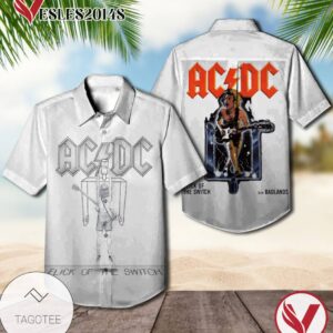 Ac Dc Flick Of The Switch Album Cover Hawaiian Shirt, Best Gift For Music Lovers Vesles2014S