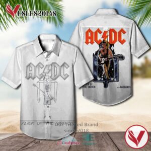 Ac Dc Flick of The Switch Album Hawaiian Casual Shirt, Best Gift For Music Lovers Vesles2014S