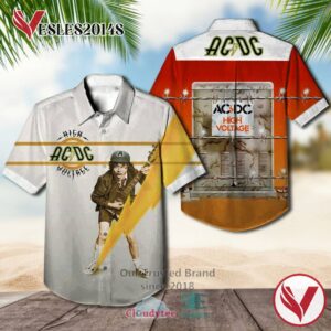 Ac Dc High Voltage Album Hawaiian Casual Shirt, Best Gift For Music Lovers Vesles2014S