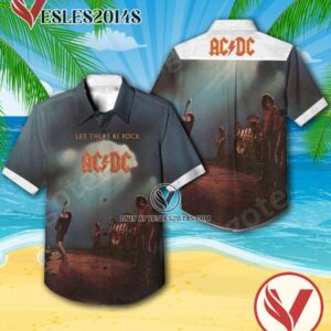 Ac Dc Let There Be Rock Album Cover Style 2 Hawaiian Shirt, Unique Gifts For Music Lovers - Vesles2014S