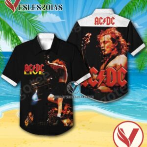 Ac Dc Live Album Cover Hawaiian Shirt, Unique Gifts For Music Lovers - Vesles2014S