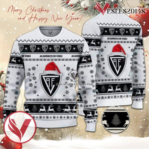 Académico de Viseu Sport Ugly Christmas Sweater, Unique Gifts For Fans - Vesles2014aS 1