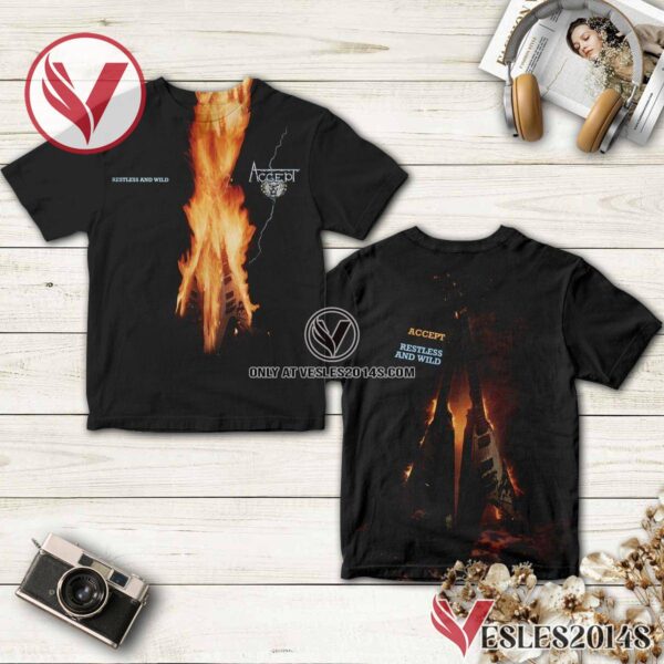 Accept Restless And Wild Album Cover Shirt, Unique Gifts For Music Lovers - Vesles2014S