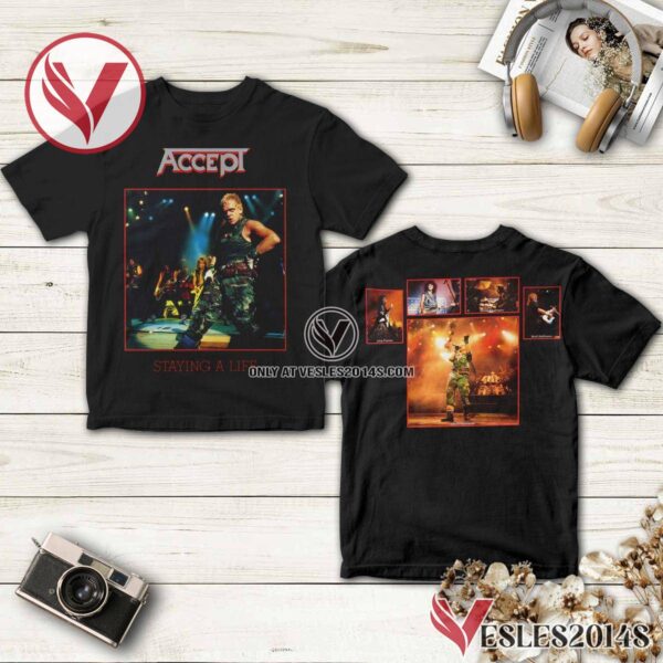 Accept Staying A Life Album Cover Shirt, Unique Gifts For Music Lovers - Vesles2014S