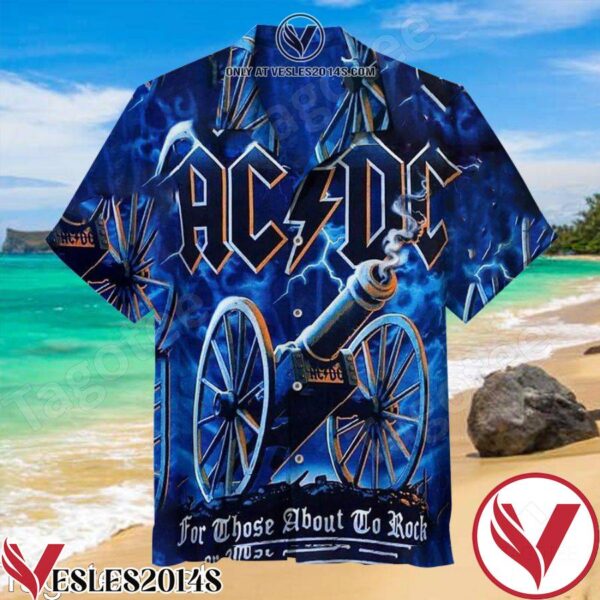 Acdc Hawaiian Shirt, Unique Gifts For Friends - Vesles2014S 1