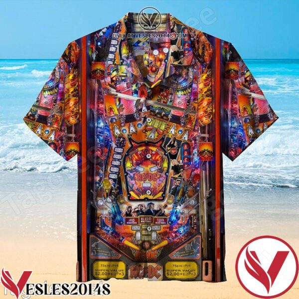 Acdc Pinball Hawaiian Shirt, Unique Gifts For Friends - Vesles2014S 1