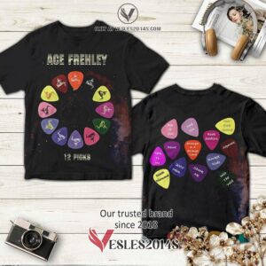 Ace Frehley-12 Picks Album 3D Shirt, Unique Gifts For Music Lovers - Vesles2014S