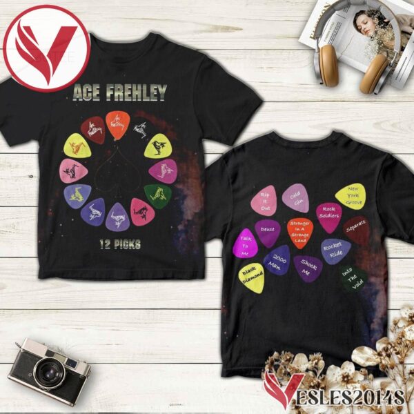 Ace Frehley 12 Picks Album Cover Shirt, Perfect Gifts For Music Lovers - Vesles2014S
