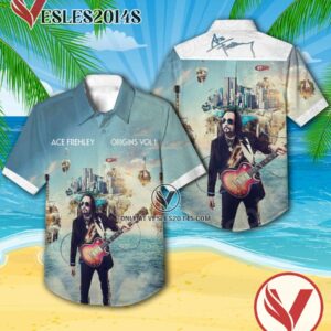Ace Frehley Origins Vol. 1 Album Cover Hawaiian Shirt, Unique Gifts For Music Lovers - Vesles2014S