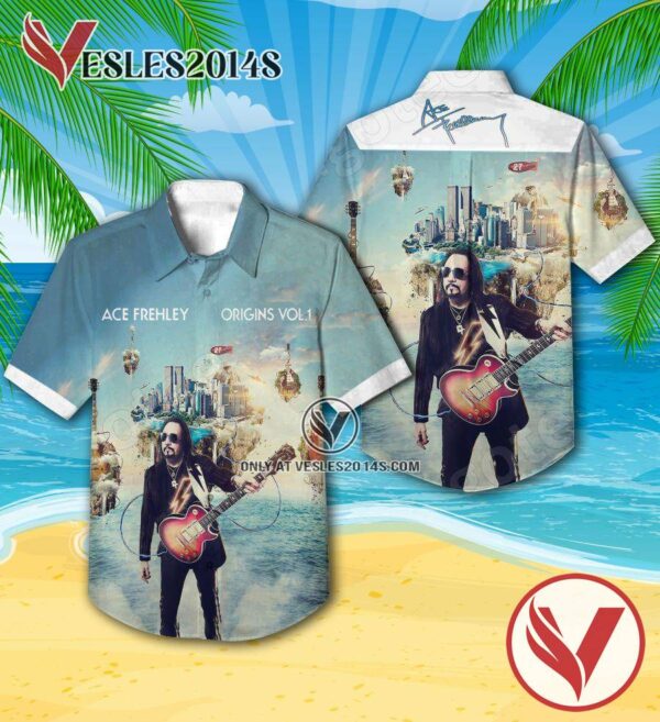 Ace Frehley Origins Vol. 1 Album Cover Hawaiian Shirt, Unique Gifts For Music Lovers - Vesles2014S