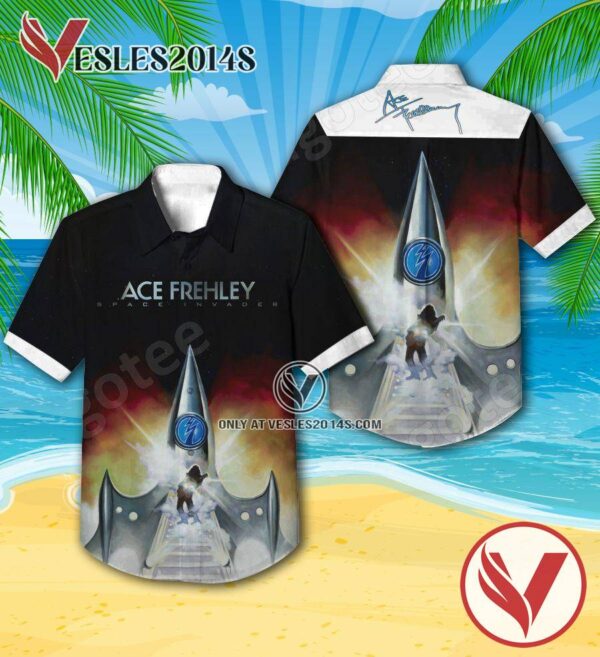 Ace Frehley Space Invader Album Cover Hawaiian Shirt, Unique Gifts For Music Lovers - Vesles2014S