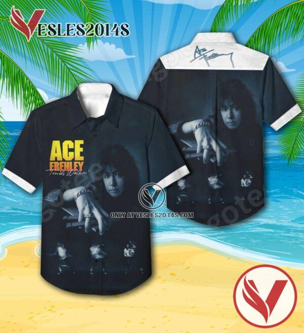 Ace Frehley Trouble Walkin’ Album Cover Hawaiian Shirt, Unique Gifts For Music Lovers - Vesles2014S